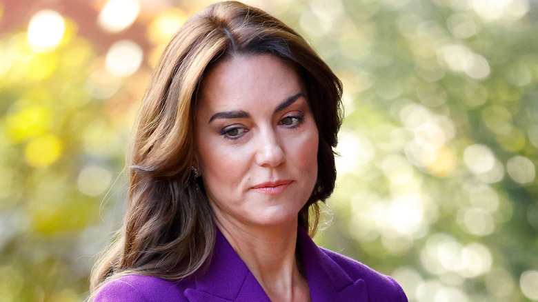 Kate Middleton wearing purple