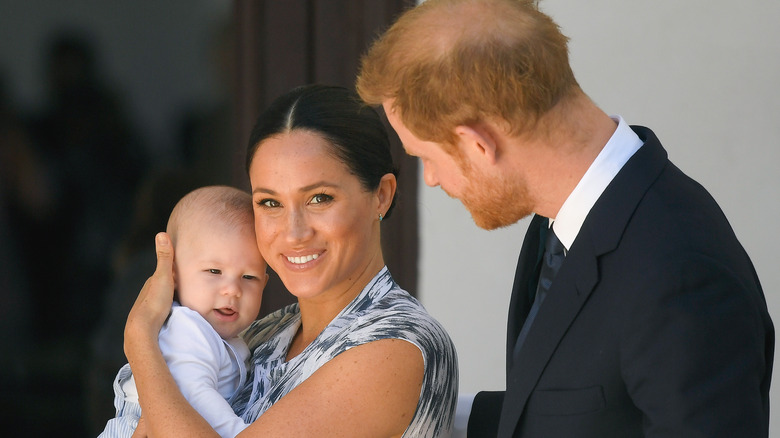 Prince Harry and Meghan Markle with Prince Archie