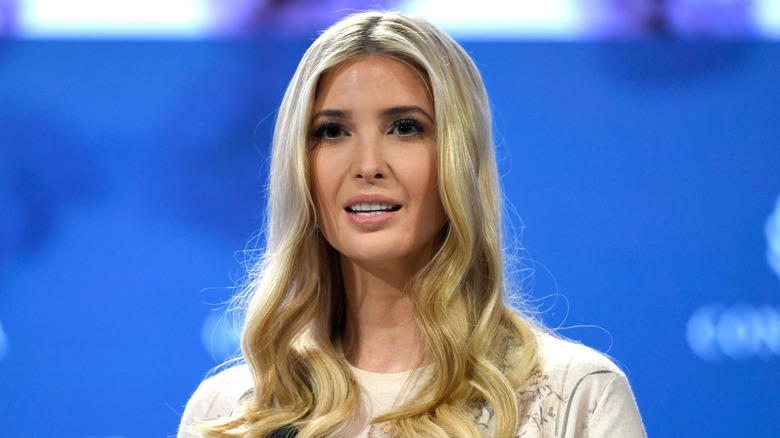 Ivanka Trump with worried expression