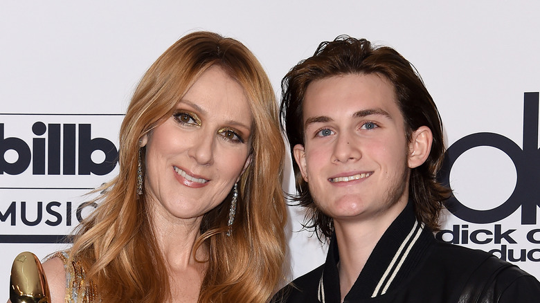 Celine Dion and  René-Charles Angélil smiling