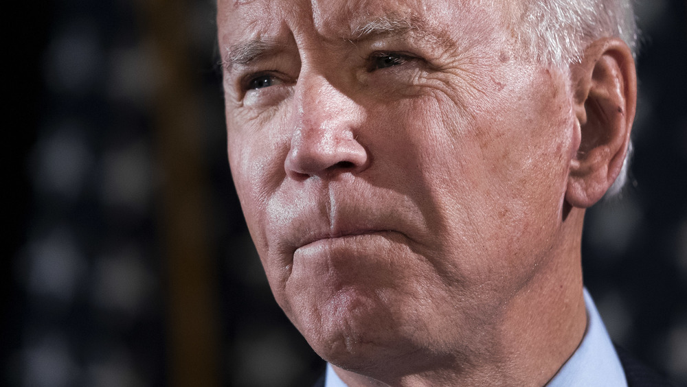 Joe Biden looking stern 