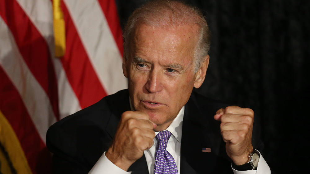 Joe Biden fists up