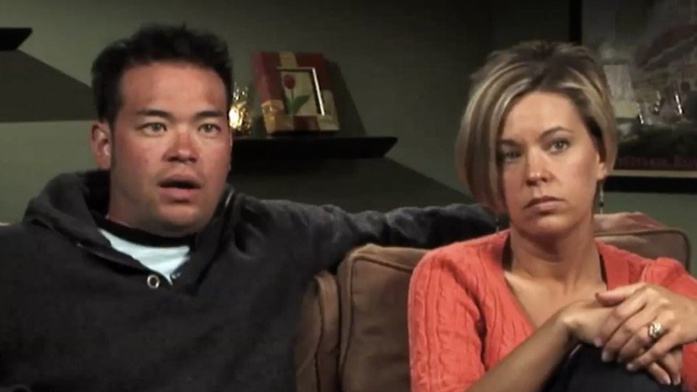 Jon and Kate Gosselin, both looking shocked