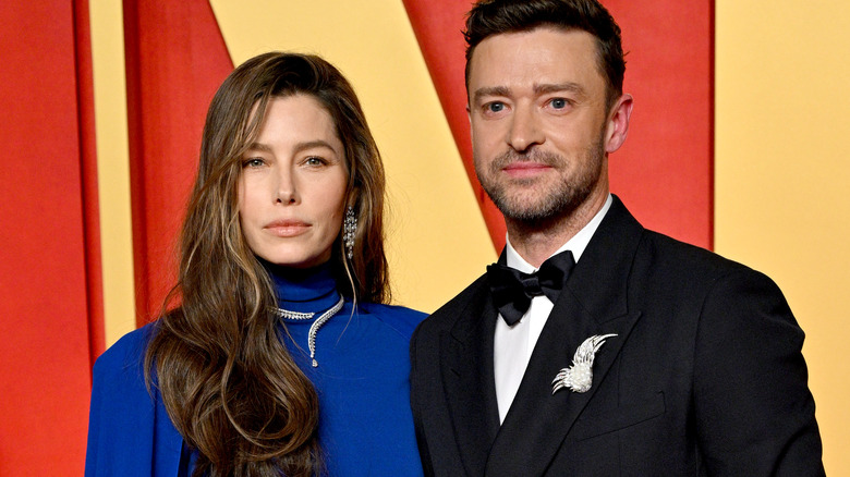 Jessica Biel and Justin Timberlake on red carpet