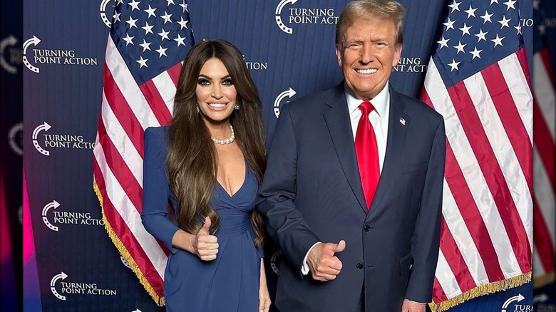 Kimberly Guilfoyle and Donald Trump smiling