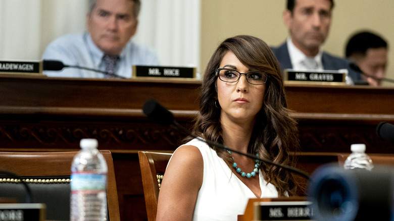 Lauren Boebert during a committee meeting