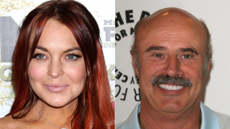 Lindsay Lohan, left, and Dr. Phil, right