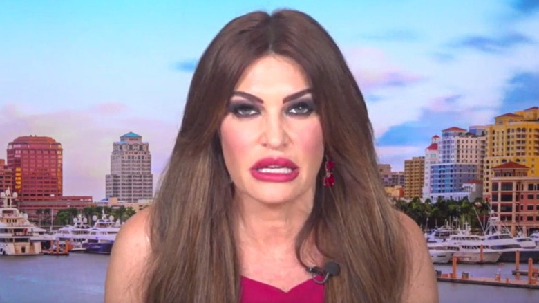 Kimberly Guilfoyle wearing bright berry lipstick