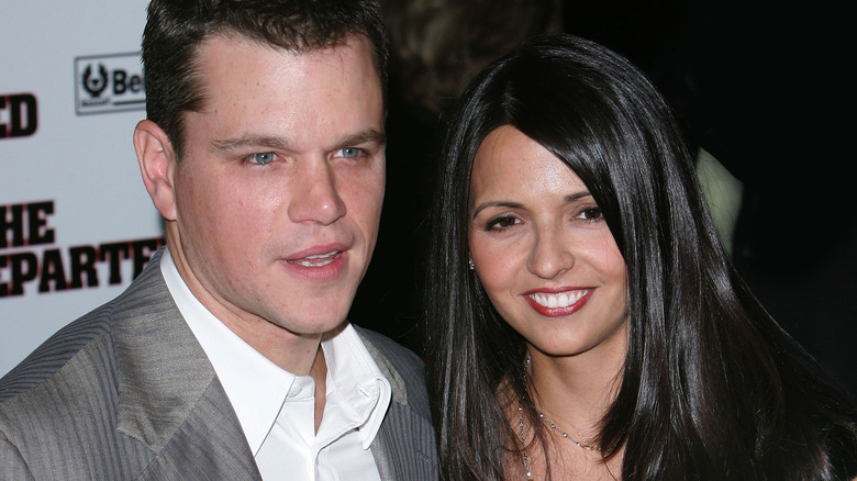 Luciana Barroso and Matt Damon in 2006