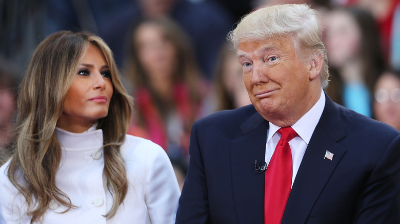 Melania Trump looking at Donald Trump