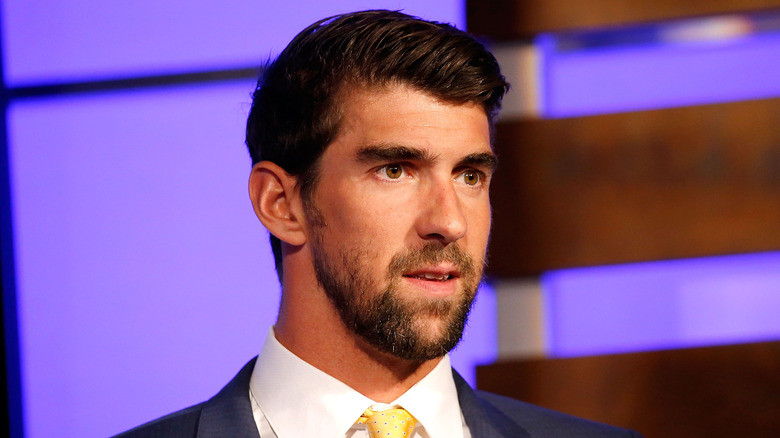 Michael Phelps not smiling