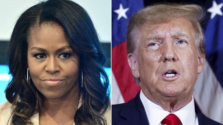 Michelle Obama and Donald Trump