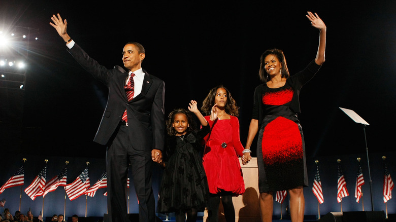 The Obamas on election day 2008