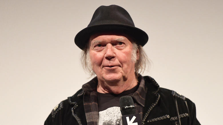 Neil Young poses for a photo