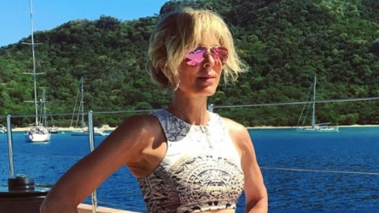 Marla Maples on a boat