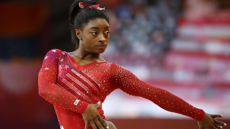 Simone Biles competing