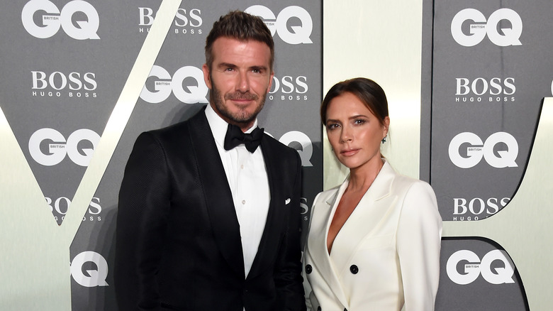 David and Victoria Beckham posing together