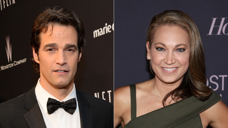 Rob Marciano and Ginger Zee split image