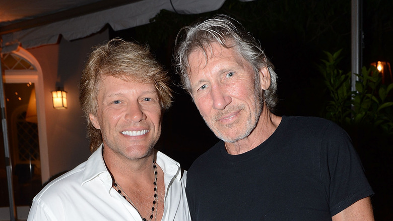 Jon Bon Jovi and Roger Waters posing together