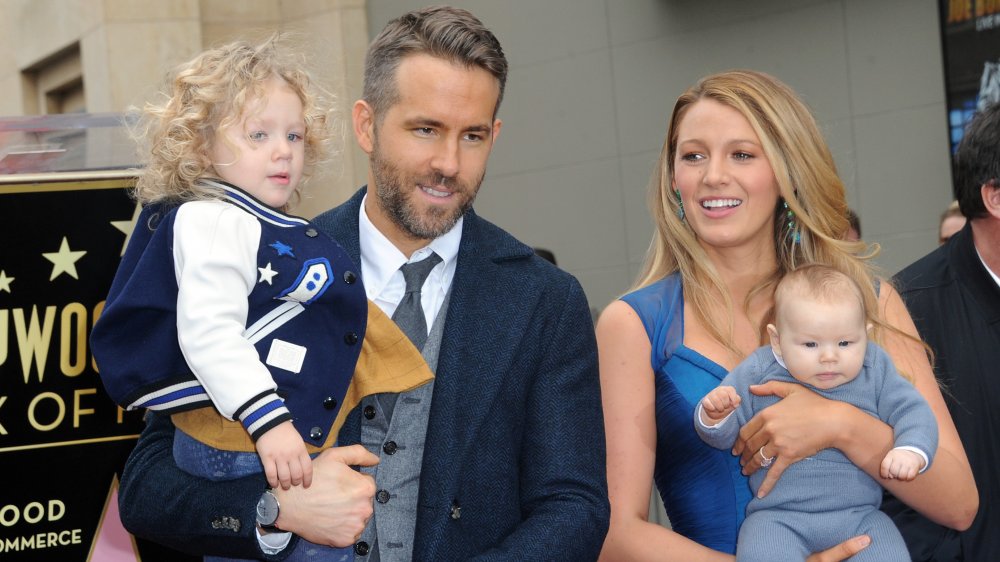 Ryan Reynolds and Blake Lively with their children