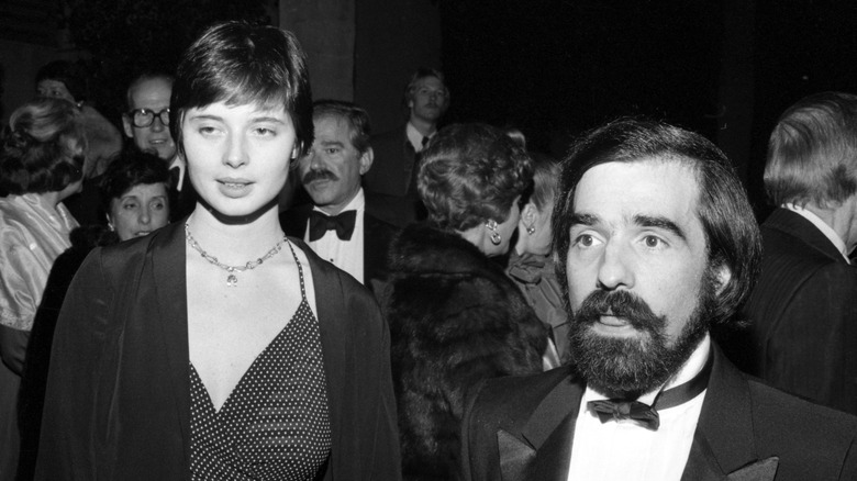 Isabella Rossellini and Martin Scorsese at a party