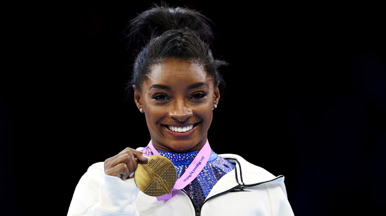 Simone Biles with medal