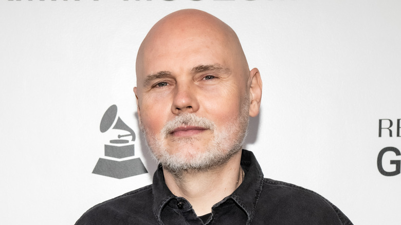 Billy Corgan posing at the Grammy Museum in 2023