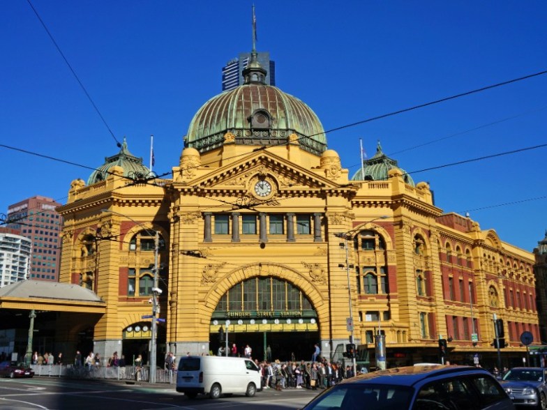 View of the Flinders Street Station in Melbourne