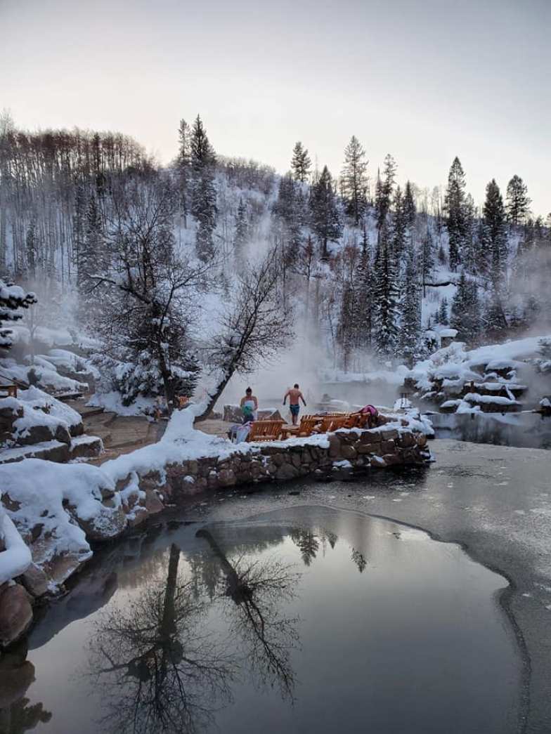 Snowy season at Strawberry Hills Hot Springs, Colorado