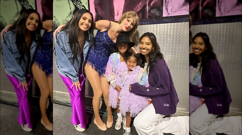 Taylor Swift posing with Bryant family