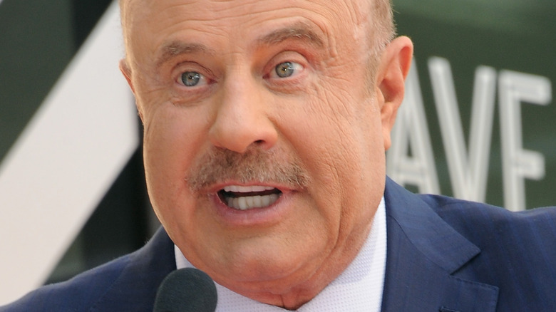 Dr. Phil speaking at the Hollywood Walk of Fame