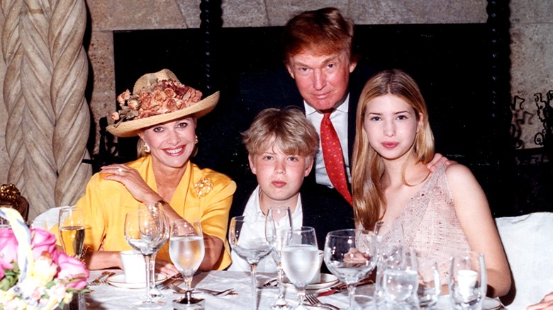 The Trump family seated at table