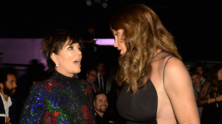 Kris and Caitlyn Jenner talking