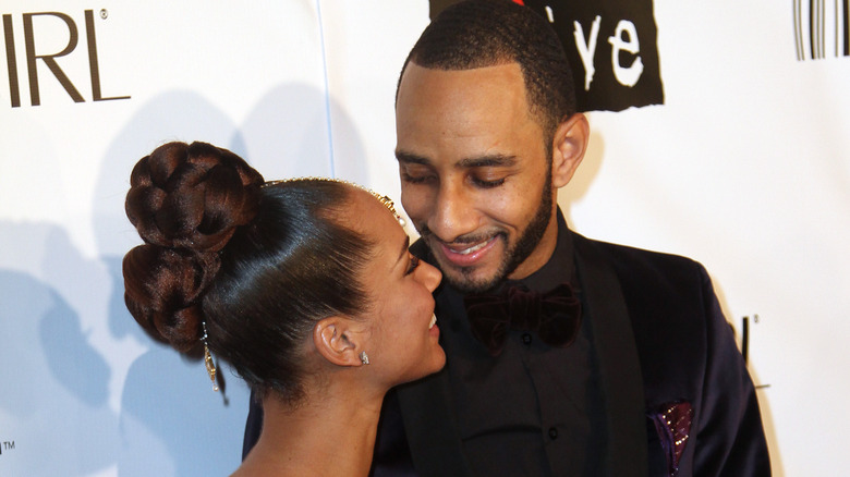 Alicia Keys and Swizz Beatz smiling