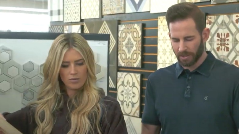 Christina and Tarek El Moussa filming Flip or Flop