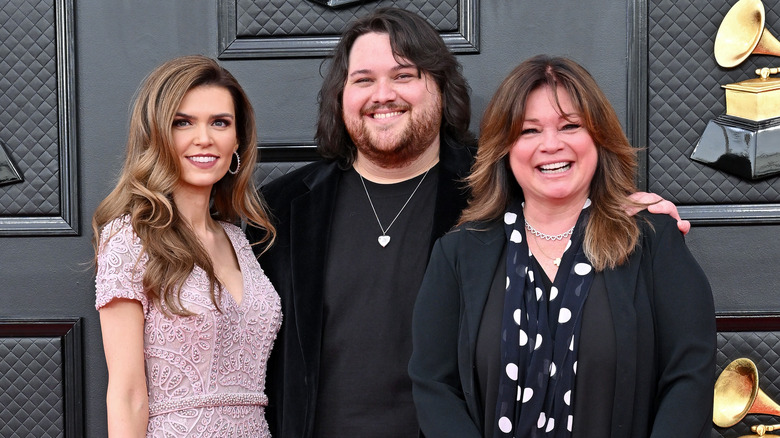 Andraia Allsop, Wolf Van Halen, and Valerie Bertinelli on the red carpet