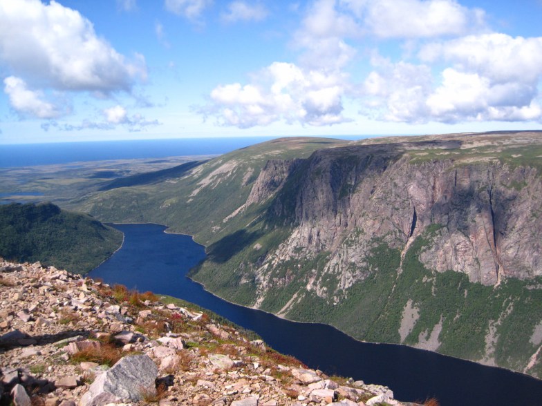 view from the top of Gros Morne Mountain