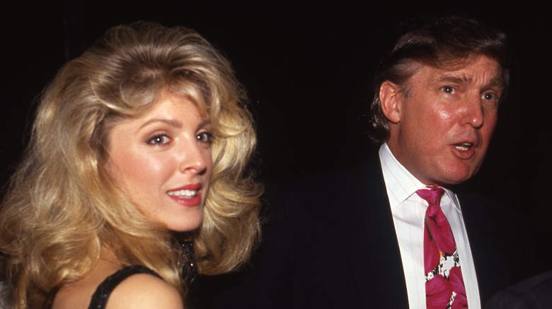 Marla Maples and Donald Trump at an event