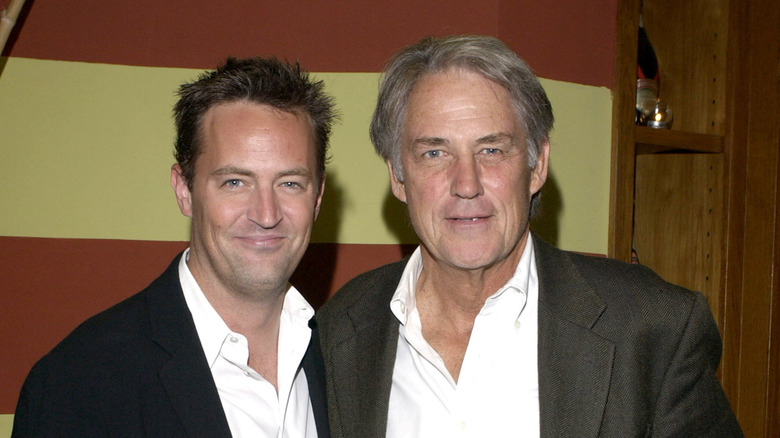 Matthew Perry and John Bennett Perry smiling